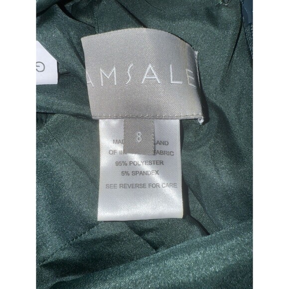 Amsale Jade Bridesmaid Dress Spaghetti Straps Cutout Back Size 8 - Picture 4 of 9